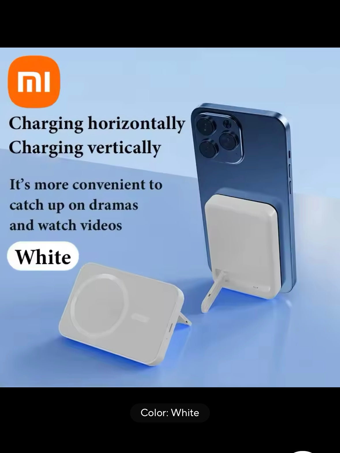 Xiaomi 10000mAh Macsafe Power Bank Wireless Magnetic 22.5W Super Fast Charging Folding Bracket Portable External Battery Charger