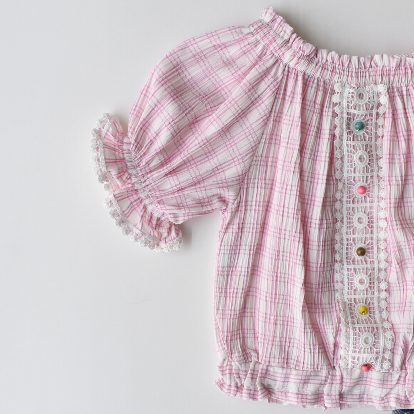 Stylish Square Girls Denim Set