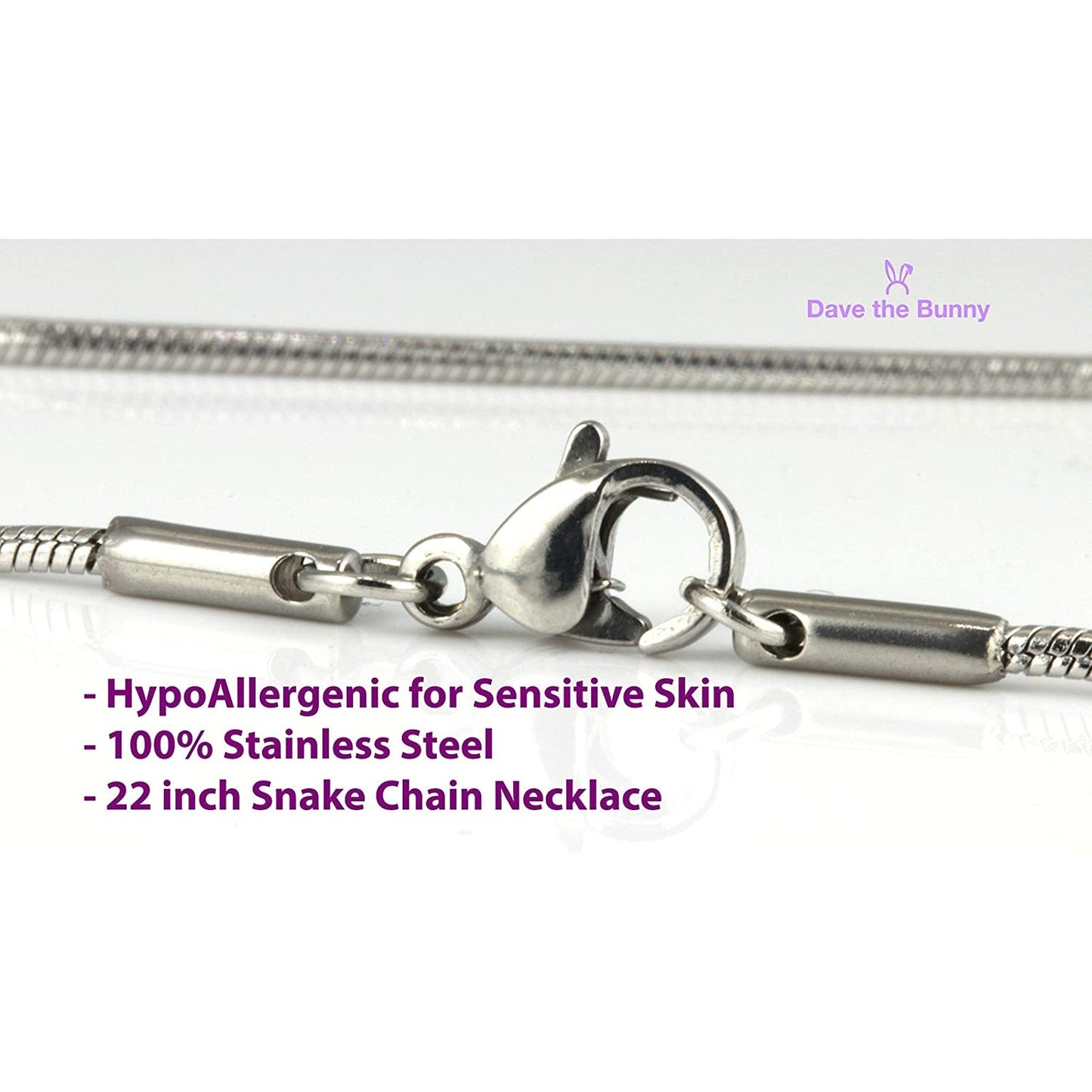 Saint Martha Charm Snake Chain Necklace