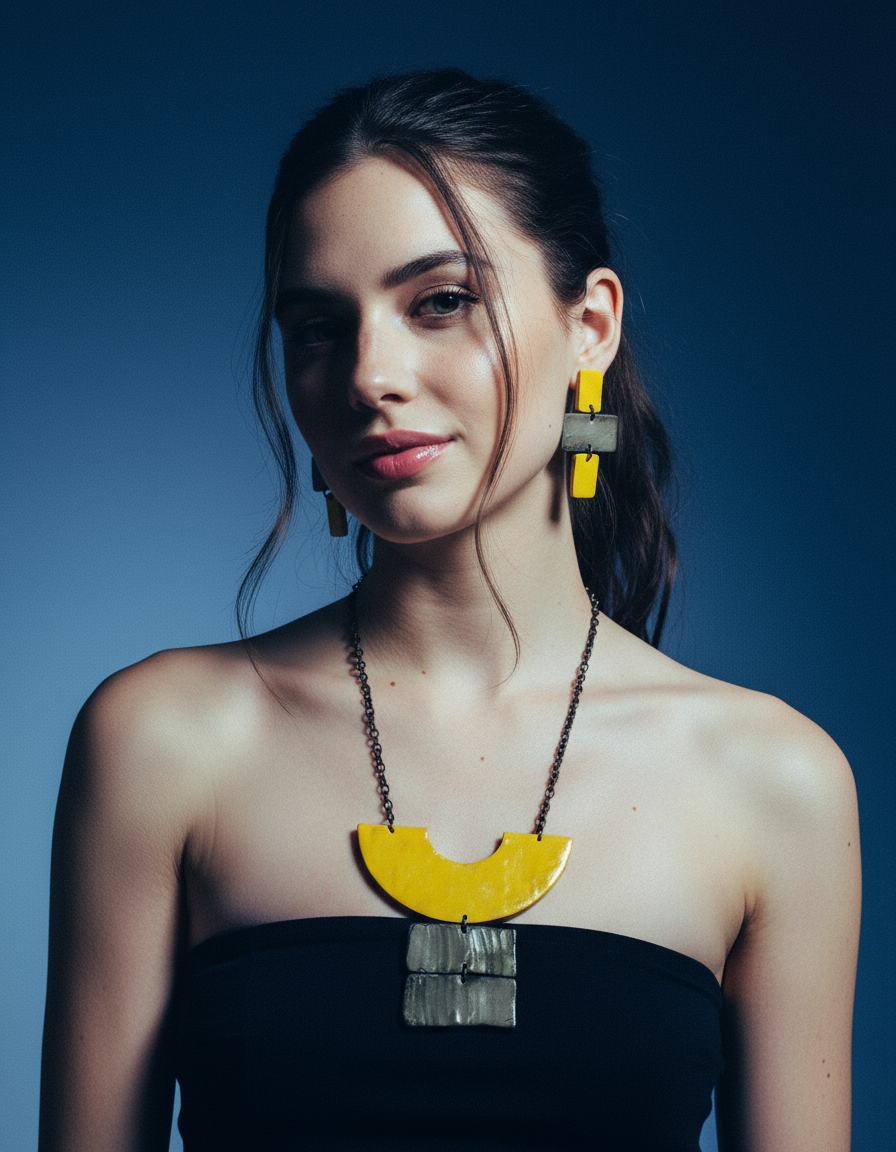 Retro Statement Necklace for Summer, Trendy Fashion Jewelry